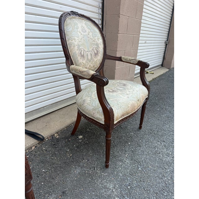 Henredon Henredo Schoonbeck Colllection Pair Louis XV Style Carved Armchairs For Sale - Image 4 of 18