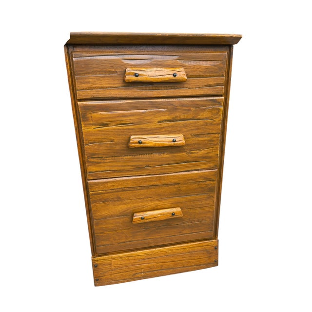 Vintage 1950s Mid-Century A. Brandt Ranch Oak Writing Desk For Sale - Image 9 of 13