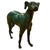 Large mid-century hollow cast bronze greyhound sculpture with a beautifully aged verdigris patina. The elegant,...