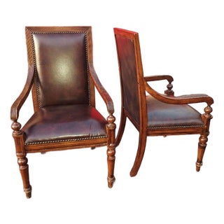 1960s Stunning Pair of Classic Leather Armchairs For Sale