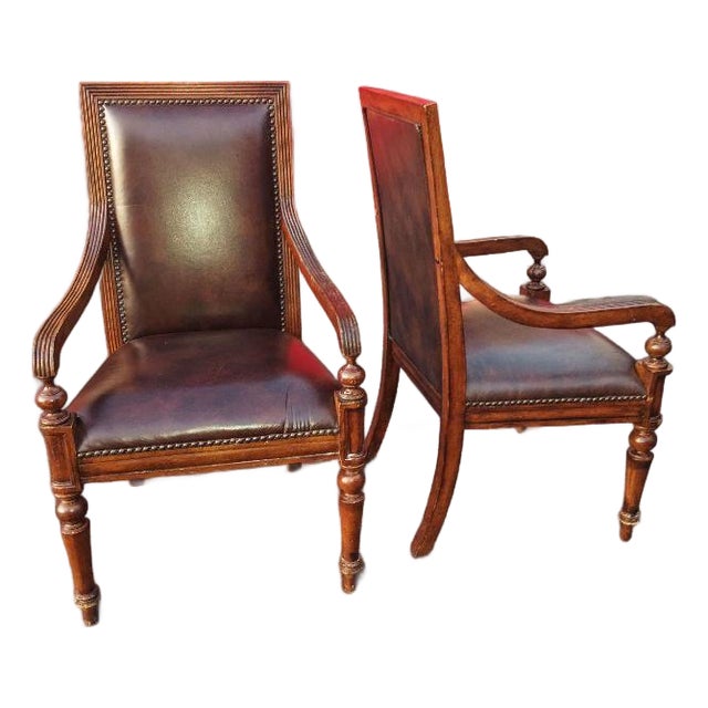 1960s Stunning Pair of Classic Leather Armchairs For Sale