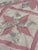 Pink Vintage Mid 20th Century Quilt Top Pink Grapes Star Pattern For Sale - Image 8 of 9