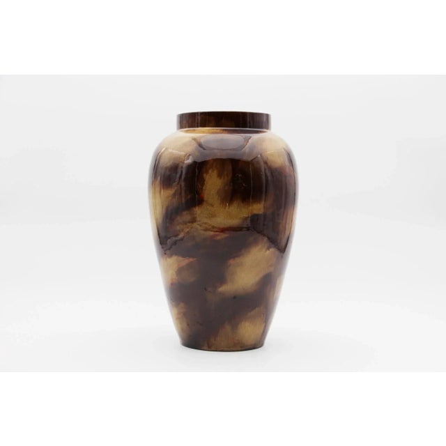 Ceramic 1920s Bordallo Pinheiro Art Deco Large Vase, Marked For Sale - Image 7 of 13