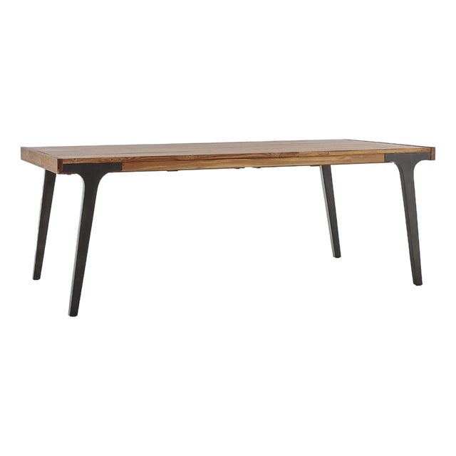 Crate and Barrel 81” Larkin Teak Expanding Table For Sale