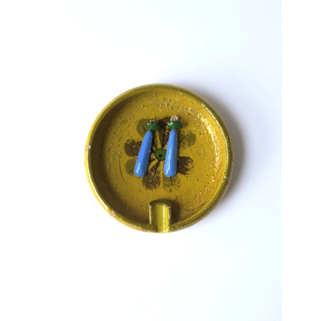 Mid-Century Modern Italian Yellow Pottery Ashtray or Catchall Bitossi Netter For Sale - Image 3 of 8