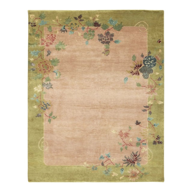 Contemporary Chinese Art Deco Style Square Wool Rug by Rug & Kilim For Sale
