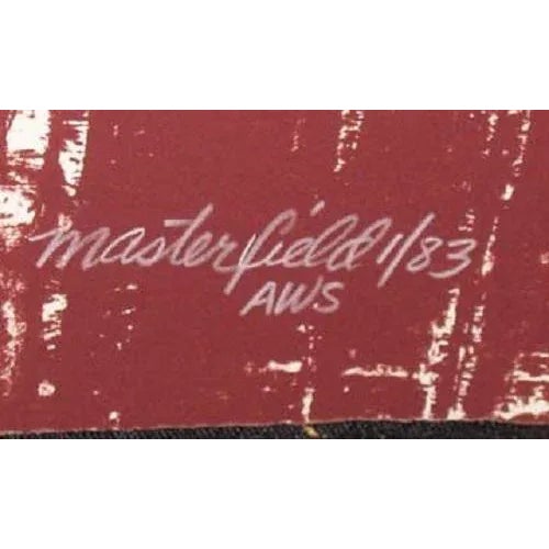 Limited edition lithograph art print of canyons by Maxine Masterfield. Hand signed, dated and numbered by the artist along...