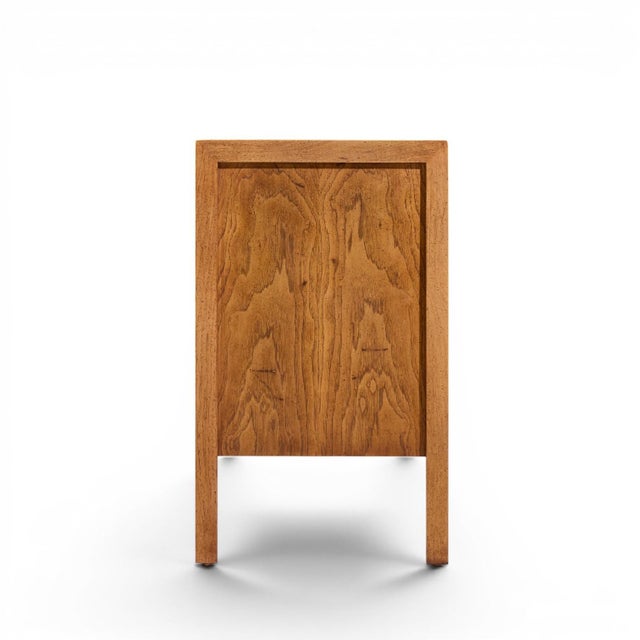 Founders Furniture Company Jack Cartwright for Founders Style Mid Century Oak and Brass Credenza For Sale - Image 4 of 10