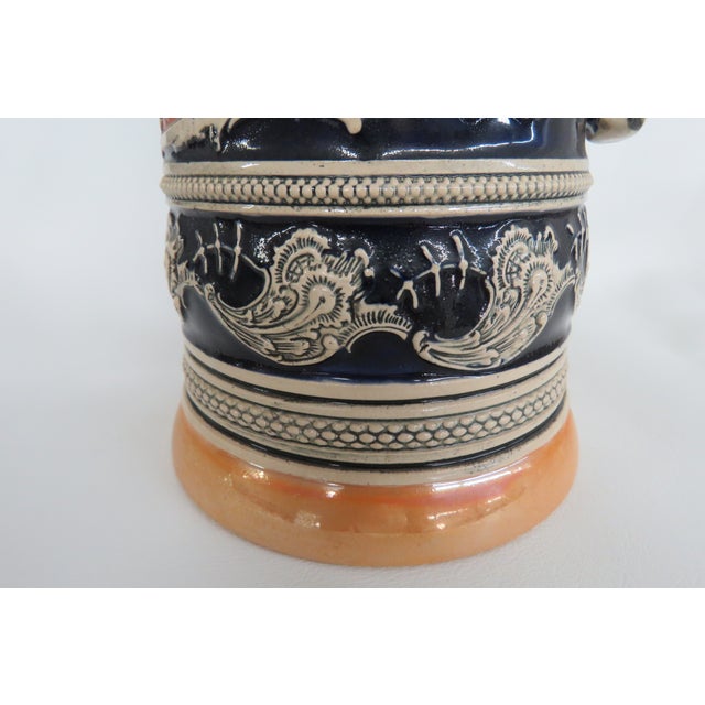 Mid 20th Century Germany Extra Large 17 Inches Ceramic Pewter Lidded Beer Stein 4515b For Sale - Image 15 of 17