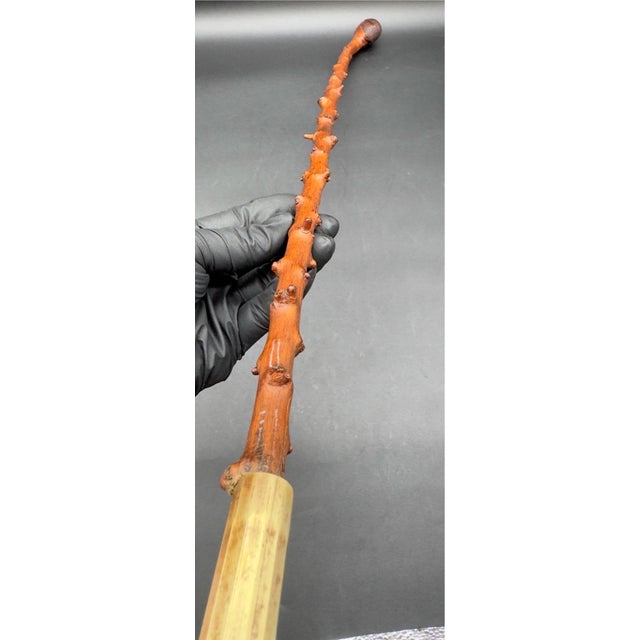 Antique Irish Blackthorn Burled Wood Shillelagh For Sale - Image 4 of 15