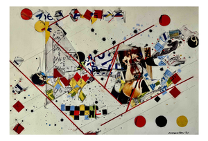 Sam Middleton, Cello Tone 87, Drawing Collage and Mixed Media on Paper