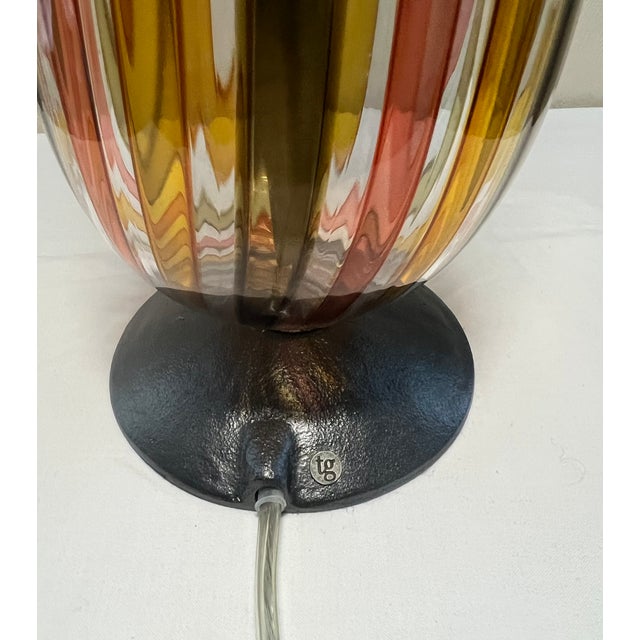 Tracy Glover Hand Blown Glass Lamp For Sale - Image 4 of 4