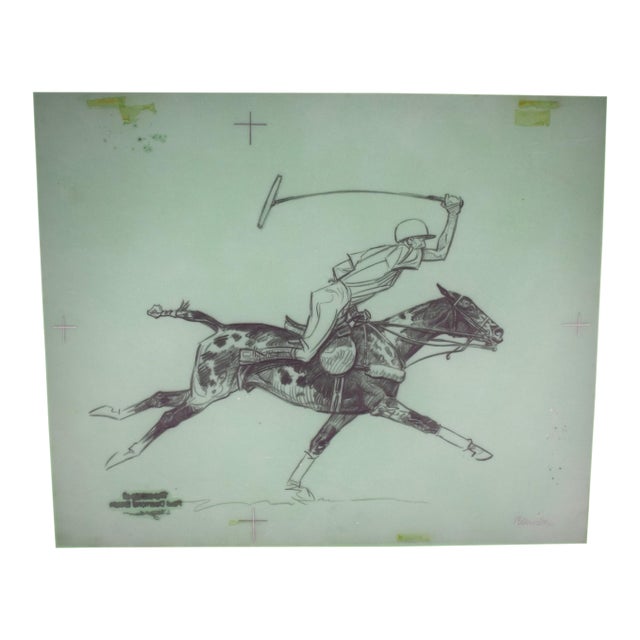 Paul Brown Polo Pencil on Acetate Drawing 3 For Sale