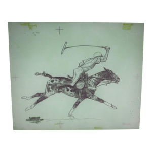 Paul Brown Polo Pencil on Acetate Drawing 3