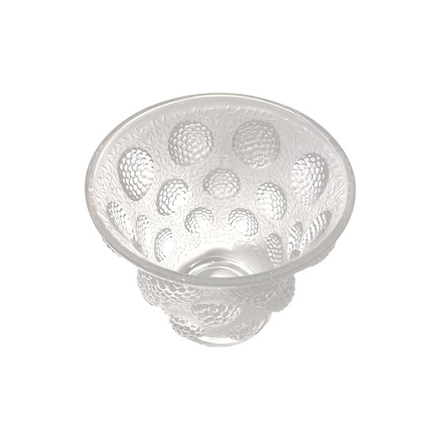 Early 20th Century Stunning Verlys "Les Cabochons" French Art Deco Vase Early 20th Century Lalique-Style For Sale - Image 5 of 18