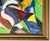 1960s Colorful Abstract on Canvas by Dr. Bella Singer - For Sale - Image 4 of 7