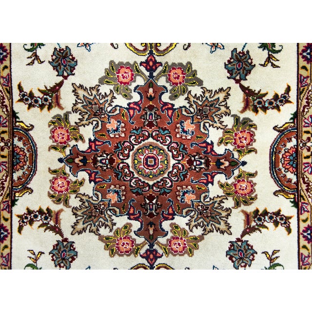Persian Vintage Persian Tabriz Rug For Sale - Image 3 of 16
