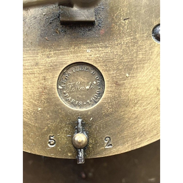 French Boulle Clock with Chines on a Bell For Sale - Image 12 of 13