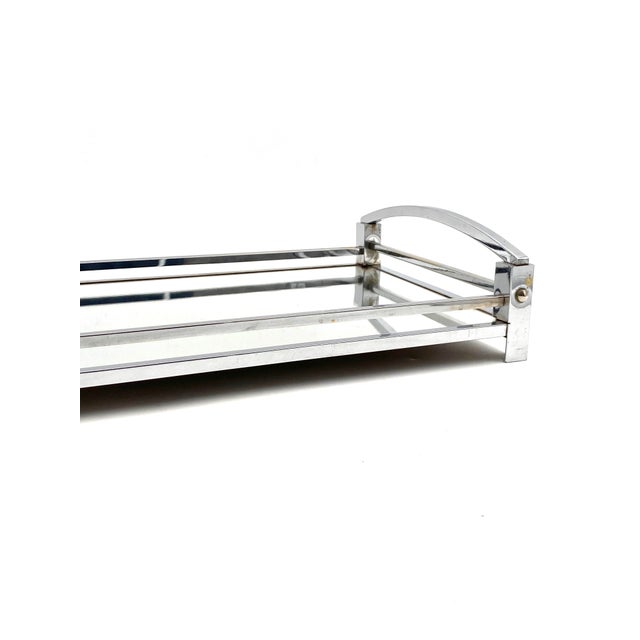 Jacques Adnet, Modernist Mirrored Tray, Maison Adnet, France 1940 /1950 For Sale - Image 14 of 18