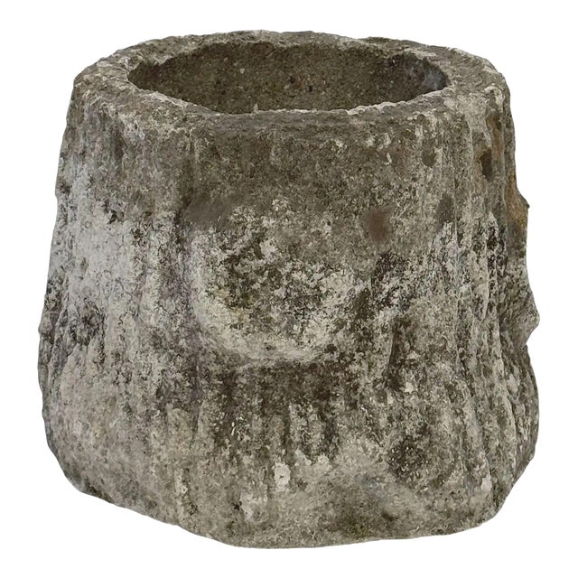 Faux Bois Planter Urns or Garden Pots in Shape of Tree Trunk - Four Available For Sale