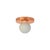 Globe Flush Mount Copper, 3 Inch Glass Globe, by Research.Lighting, Modern, Minimal For Sale - Image 4 of 5