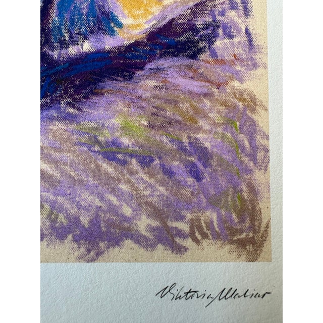 Contemporary Post-Impressionist Portrait of a Young Man by the River, Viktoria Maliar Artist’s Print, Framed For Sale - Image 4 of 4