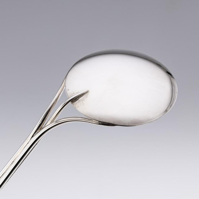 Silver & Glass Caviar Bowl & Serving Spoon Set from Cartier, 1990s, Set of 3 For Sale - Image 17 of 18