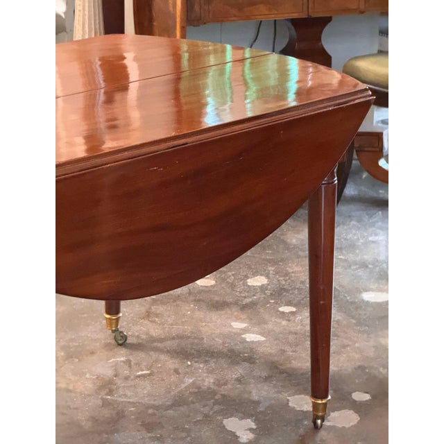 Directoire Drop Leaf Table With Additional Leaf For Sale - Image 11 of 12