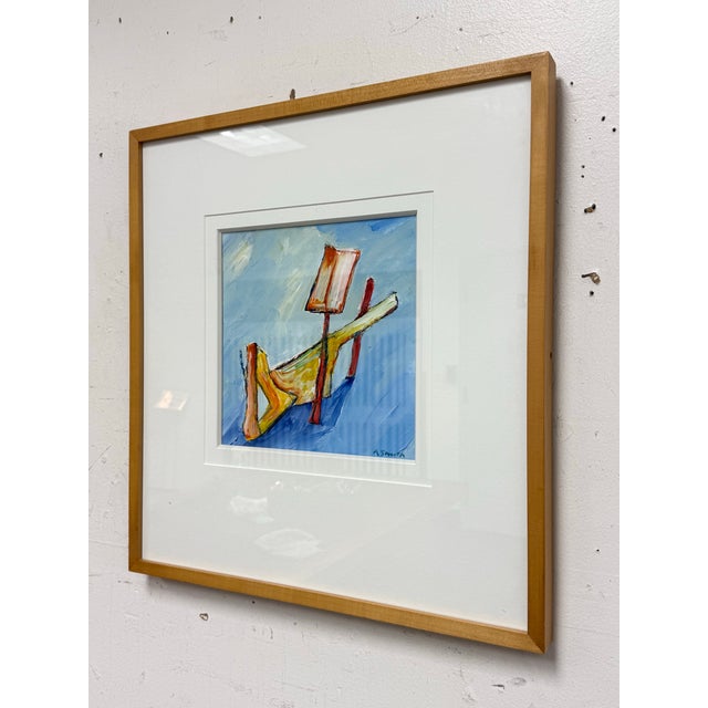 Design Plus Gallery presents a Circa 1995 Framed Abstract by Artist Albert Smith (1929-2008). Smith is a self-taught...