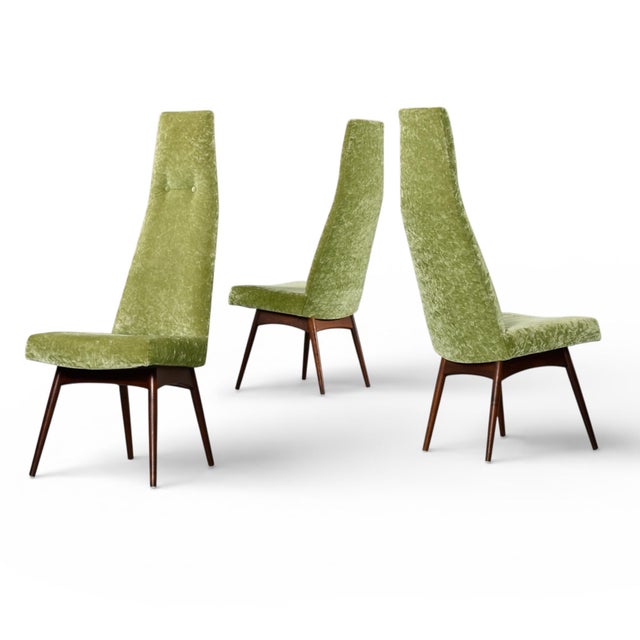 Green 6 Green High Back 2051 C Dining Chairs by Adrian Pearsall for Craft Associates For Sale - Image 8 of 18