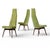 Green 6 Green High Back 2051 C Dining Chairs by Adrian Pearsall for Craft Associates For Sale - Image 8 of 18