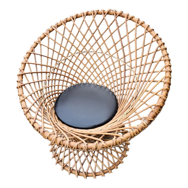 Round Rattan Chair Armchair from Rohé, Noordwolde For Sale