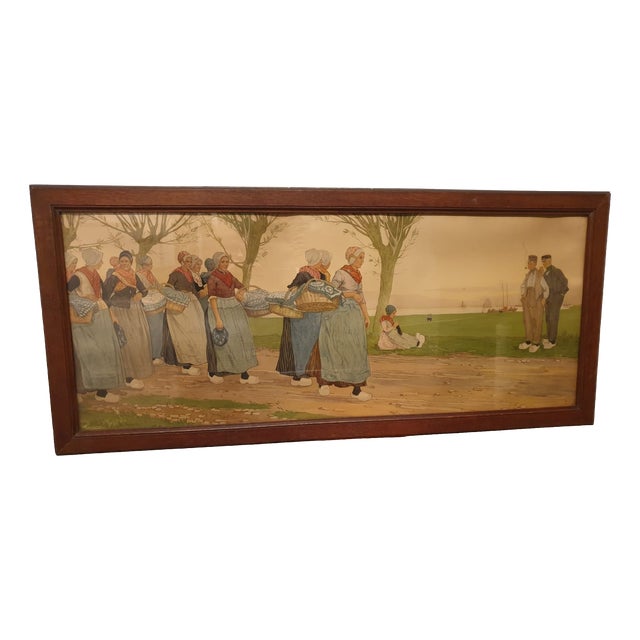 Henri Cassiers, Large Art Nouveau Scene, 1890s-1910s, Lithograph For Sale