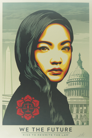 Shepard Fairey, We the future (Rise to rewrite the law), Lithograph