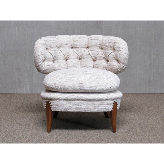 Lounge Chairs in Pierre Frey Tweed and Beech by Otto Schulz, Sweden, 1940s, Set of 2 For Sale - Image 11 of 15