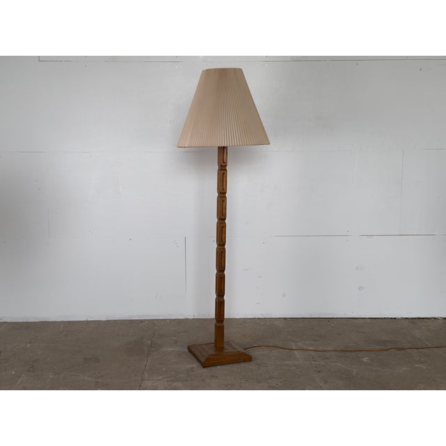 Scandinavian Modern Brutalist Oak Floor Lamp, 1960s For Sale - Image 14 of 14