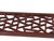 Distressed Reddish Brown Trapezoidal Geometric Lattice Panel Console Table For Sale - Image 12 of 13
