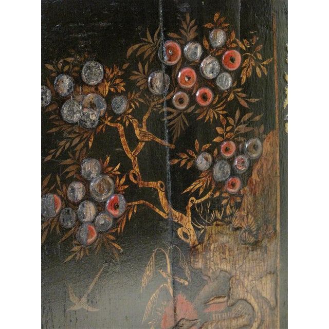 Wood George II Black Japanned Hanging Corner Cabinet For Sale - Image 7 of 9