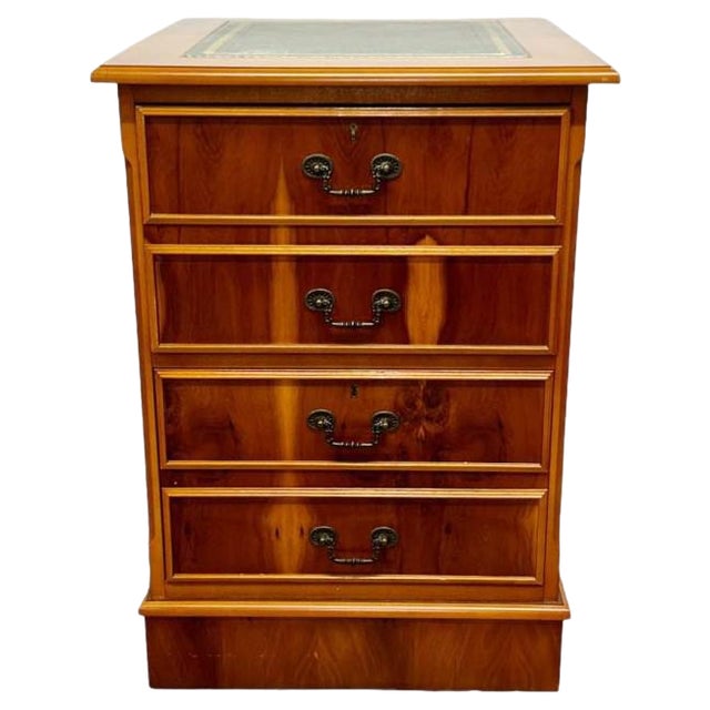 Regency Mahogany Filing Cabinet For Sale