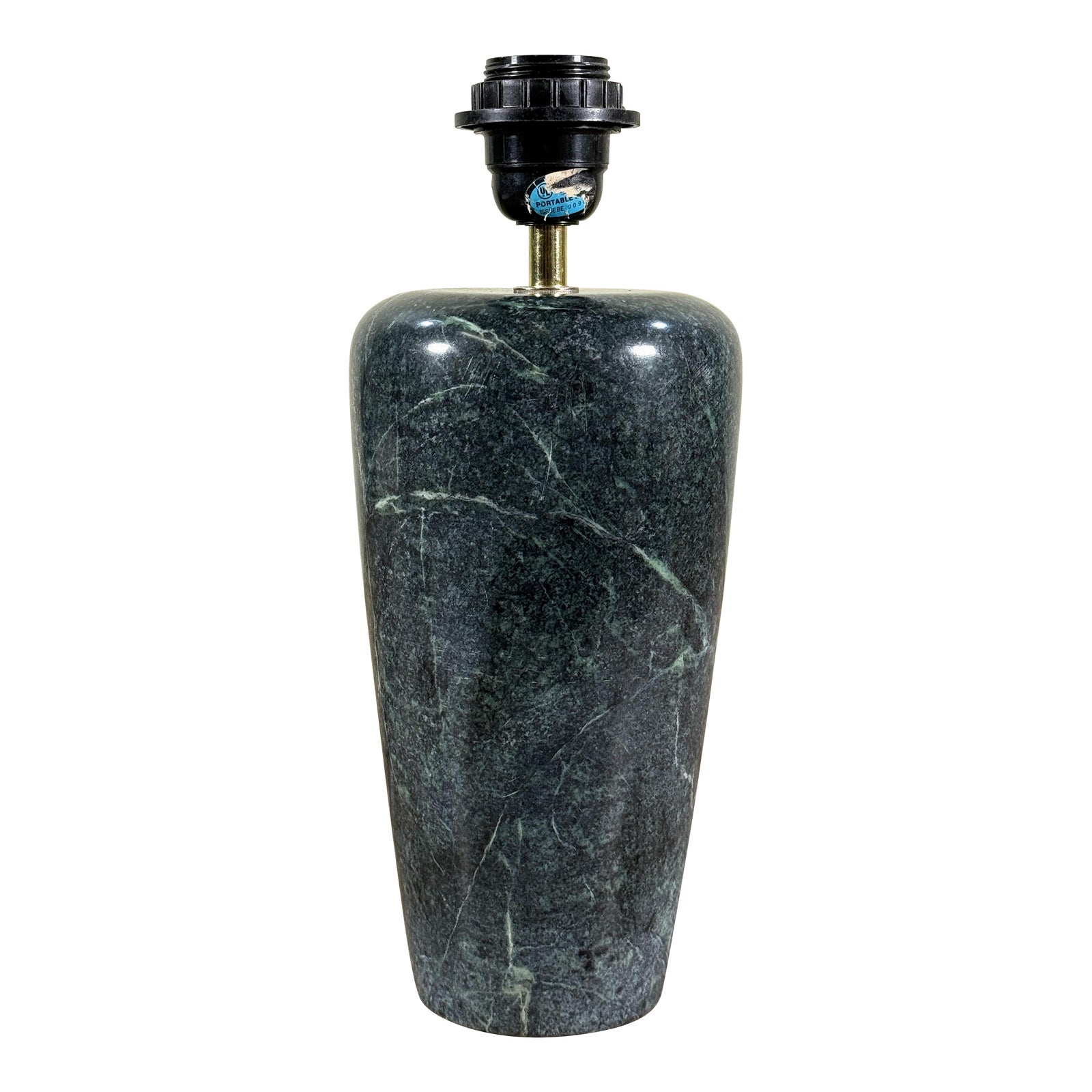 Vintage Italian Mid Century Green Marble Table Lamp