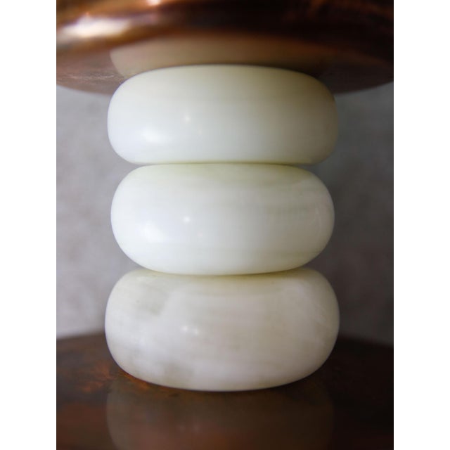 Metal Vintage Italian Table Lamp in Copper and Marble, 1960s For Sale - Image 7 of 10