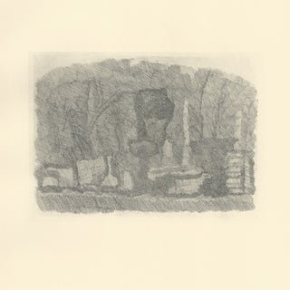 Giorgio Morandi, Still Life of Vases & Bottles on a Table, 1929-1957, Lithograph For Sale