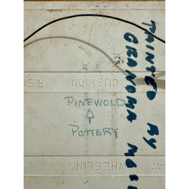 Grandma Moses, Original 1949 Painted Ceramic Tile Flowers Hand Painting Grandma Moses Folk Art, 1949 For Sale - Image 13 of 18