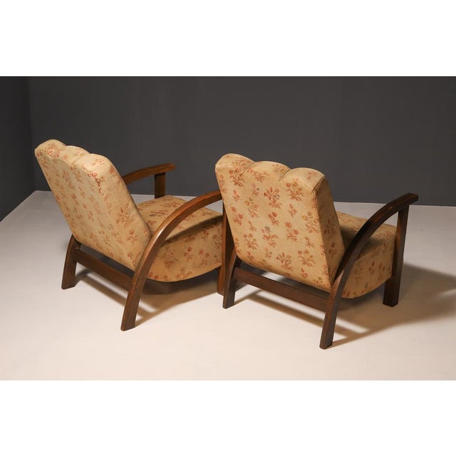 Wood Set of Art Deco Armchairs, Central Europe, 1930s For Sale - Image 7 of 13