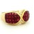 1990s Italian 18k Gold Ruby Diamond Crossover Cocktail Ring, Size 6.5 For Sale - Image 11 of 13