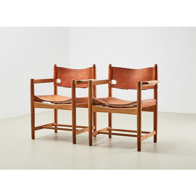 Spanish Model 3238 Dining Chairs by Børge Mogensen for Fredericia Stole Fabrik, Denmark, 1964, Set of 2 For Sale - Image 13 of 13