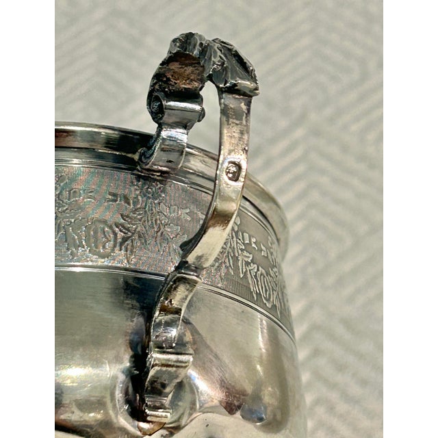 Antique French .950 Sterling Silver Chocolate Cup & Trembleuse Saucer, Minerva Hallmarks, Louis XVI Style For Sale - Image 10 of 12