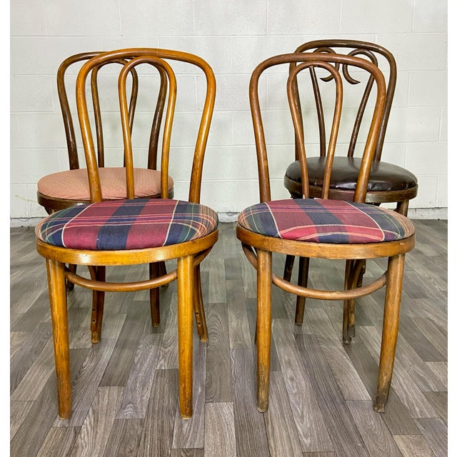 Traditional Vintage Thonet Style Bentwood Dining or Occasional Chairs - Set of 4 For Sale - Image 3 of 8