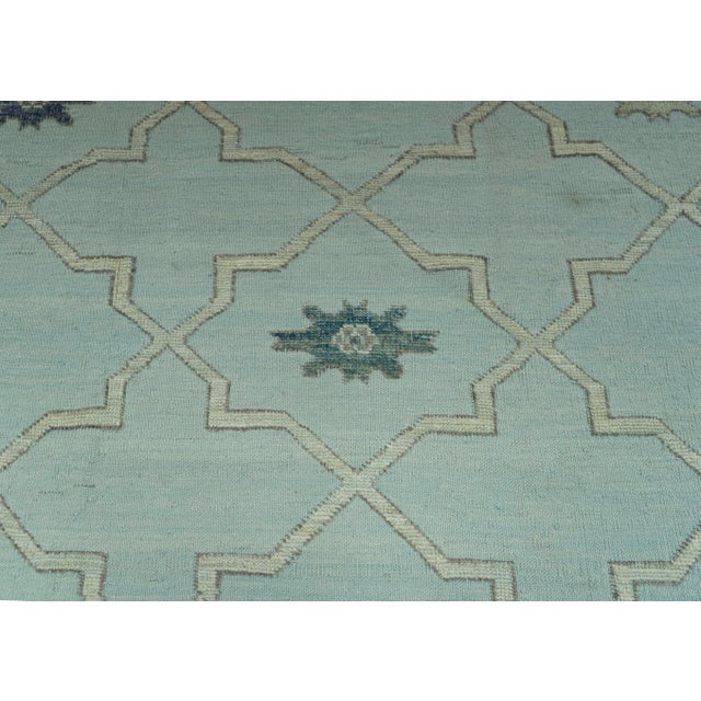 Early 21st Century Turkish Kilim Oriental Handmade Flatweave 12'4" x 15'7" #19801 For Sale - Image 5 of 8