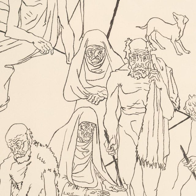 Togores, Composition, Large Lithograph, 1960s, Framed For Sale - Image 7 of 12